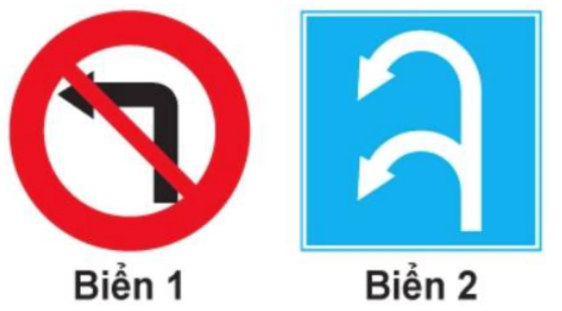 Hình câu 323: Biển nào xe quay đầu không bị cấm?